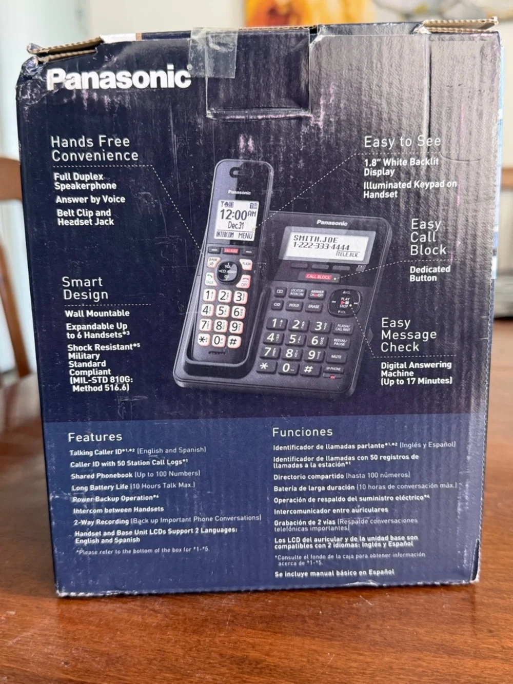 Panasonic Cordless Phone with Advanced Call Block / One-Ring Scam Alert / 2-Way